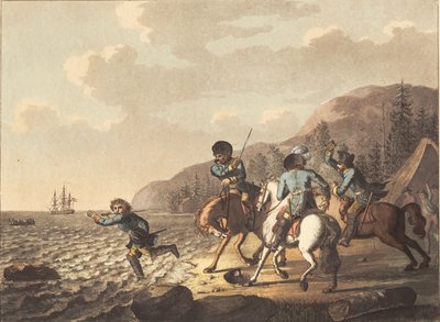 Tordenskjold undslipper de svenske dragoner af Niels Truslew