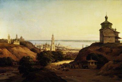 Udsigt over Yuriev-Povolzhsky, 1851 af Nikanor Grigoryevich Chernetsov
