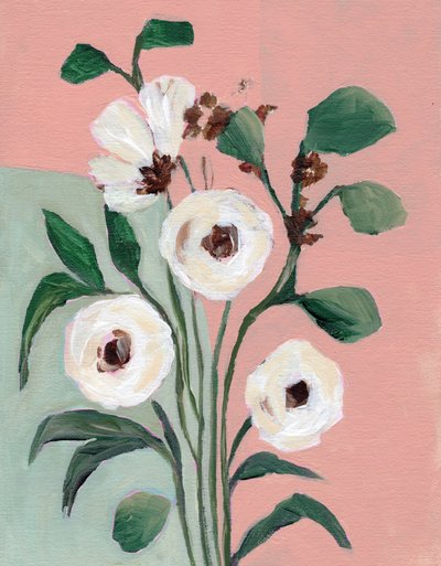 Blush Botaniske Blomster af Nikita Jariwala