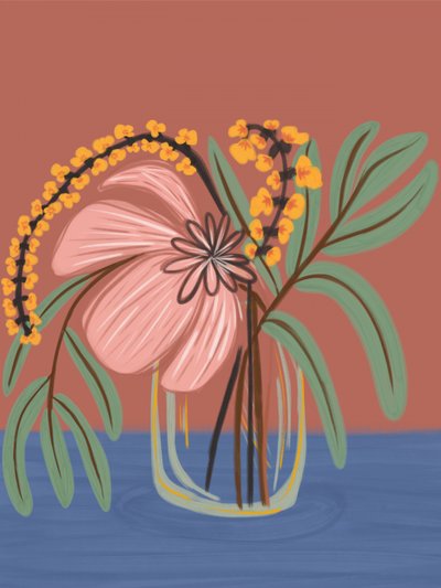 Blush Botanical Vase af Nikita Jariwala