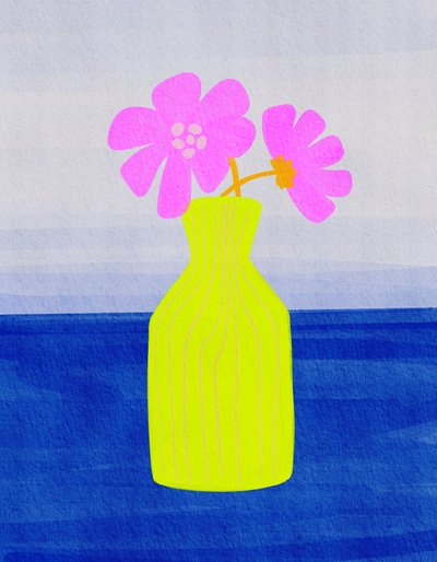 Lys lyserød blomstervase af Nikita Jariwala