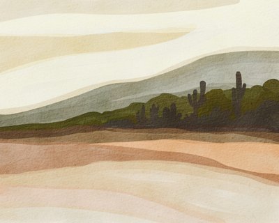 Saguaro Desert Hills af Nikita Jariwala