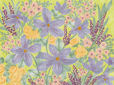 Farvestrålende haveblomster af Nikita Jariwala