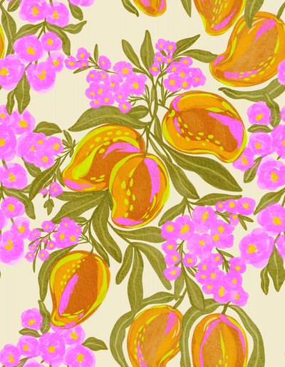 Farvestrålende mangoblomster af Nikita Jariwala
