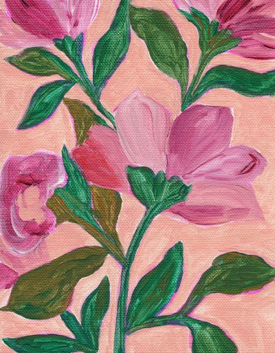 Levende lyserøde blomster af Nikita Jariwala