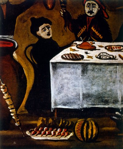 Familiescene af Niko Pirosmani