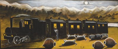 Kakhetian Train af Niko Pirosmani