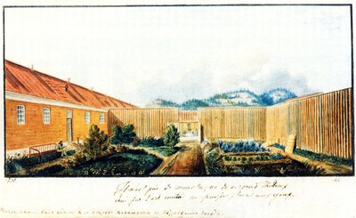 Gårdhave i Peter-fængslet, 1832 af Nikolai Alexandrovich Bestuzhev