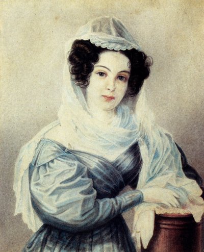 Portræt af Camilla Ivseva Le Danti: 1908-19, kone til December Vasili Ivsev, 18 af Nikolai Alexandrovich Bestuzhev