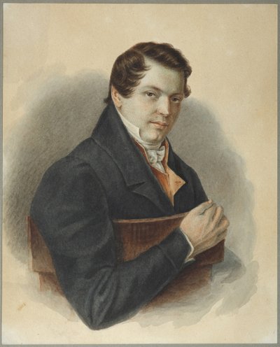 Portræt af Decembrist Mikhail Naryshkin 1798-1863, 1832 af Nikolai Alexandrovich Bestuzhev