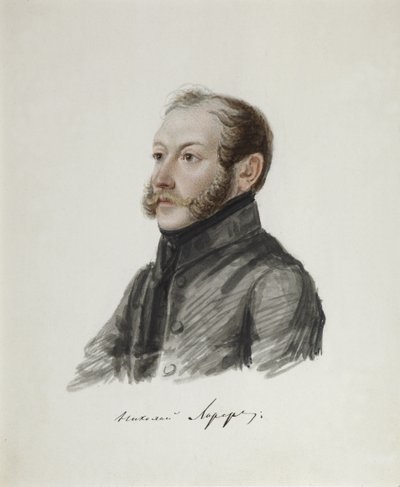 Portræt af Decembrist Nikolai Lorer 1794-1873, 1832-1833 af Nikolai Alexandrovich Bestuzhev