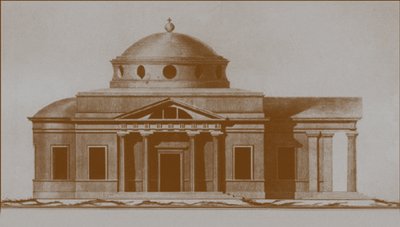 Projekt af St. Joseph-katedralen i Mogilev, ca. 1780 af Nikolai Alexandrovich Lvov