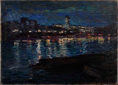 Seinen om natten, ca. 1905. af Nikolai Alexandrovich Tarkhov