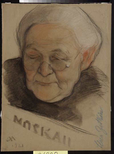 Portræt af Clara Zetkin (nee Eisneer af Nikolai Andreevich Andreev