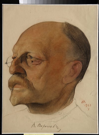 Portræt af Vikenti Vikentyevich Smidovitch, dit Vikenti Veressaiev (1867-1945), russisk læge og forfatter (Vikenty Vikentyevich Veresaev) - Tegning af Nikolai Andreevich Andreev (1873-1932) sangvin og farveblyanter på papir (32,5x24 cm) af Nikolai Andreevich Andreev