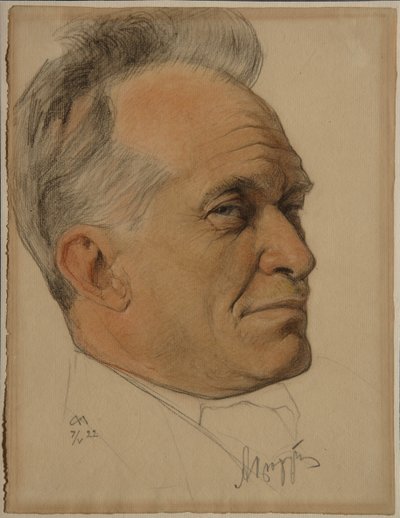Portræt af Alexander Dmitrievich Tsiurupa 1870-1928, 1922 af Nikolai Andreevich Andreev