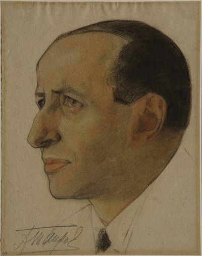 Portræt af regissøren Alexander Tairov 1885-1950, begyndelsen af 1920