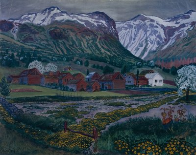 Buttercup Night (olie på lærred) af Nikolai Astrup