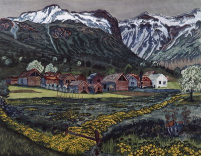 Smørblomst aften af Nikolai Astrup