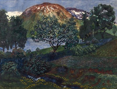 juni nat i haven af Nikolai Astrup