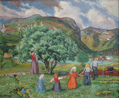 Norsk nynorsk:  Sommervind og legende børn
Norsk bokmål:  Sommervind og legende børn af Nikolai Astrup