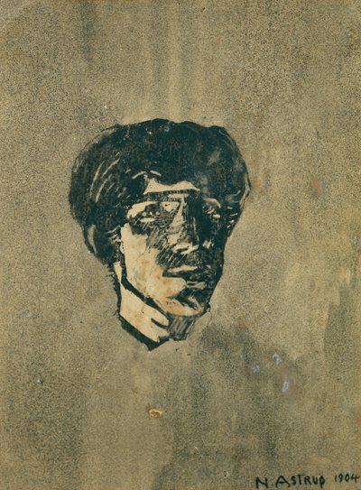 Lille selvportræt af Nikolai Astrup