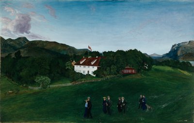 Svanøe Hovedgård, c.1904 af Nikolai Astrup