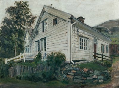 Præstegården i regnvejr af Nikolai Astrup