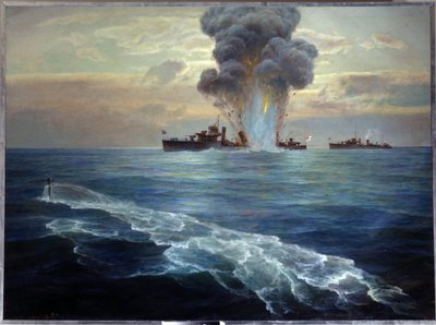Russisk borgerkrig: Britisk destroyer Victoria torpederet af den bolsjevikiske ubåd Pantera ud for øen Seskar (Finske Bugt), 1. september 1919 (britisk destroyer Vittoria torpederet af den bolsjevikiske ubåd Pantera ud for I af Nikolai Evlampievich Bublikov