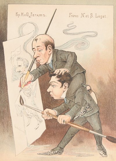 Selvkarikatur Fra: Russisk ballet i karikaturer, 1902-1905 af Nikolai Gustavovich Legat