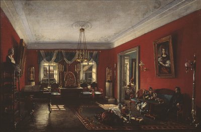 Salonen i Nashchokin-huset i Moskva, begyndelsen af 1840
