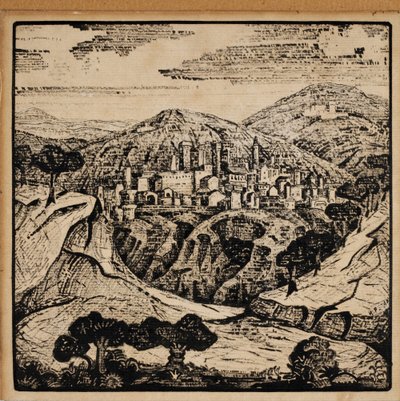 Illustration til de italienske digte af Alexander Blok, 1907 af Nikolai Konstantinowitsch Roerich