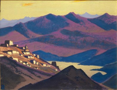 Jam Zo Lake (bosættelse i bjergene) af Nikolai Konstantinowitsch Roerich