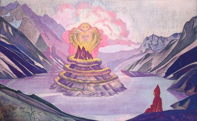 Nagarjuna Conqueror of the Serpent, 1925. af Nikolai Konstantinowitsch Roerich