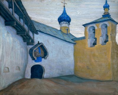 Pechory, kloster / gouache af N, K. Roerich af Nikolai Konstantinowitsch Roerich