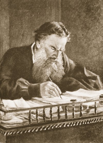 Leo Tolstoy (sepia-billede) af Nikolai Nikolaevich Ge