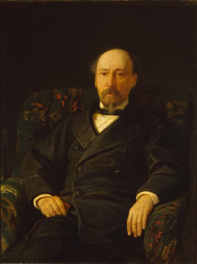 Portræt af digteren Nikolai Nekrasov 1821-1877, 1872 af Nikolai Nikolayevich Ge