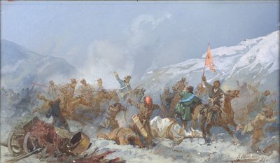 Kæmp med Pugachevs tropper, 1891. af Nikolai Nikolayevich Karasin