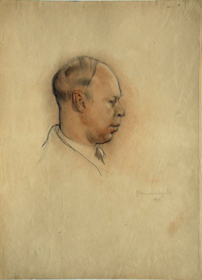 Portræt af komponisten Sergei Prokofiev (1891-1953) af Nikolai Nikolayevich Vysheslavtsev