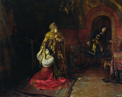 De sidste minutter af Godunovs familie (olie på lærred) af Nikolai Pavlovich Shakhovskoi