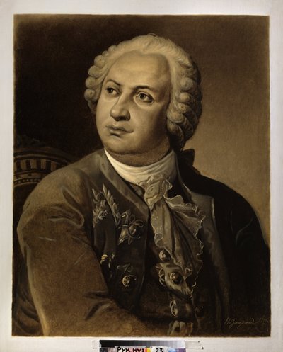 Portræt af Mikhail Vassilievitch Lomonossov af Nikolai Petrovich Zagorsky