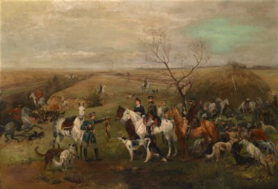 Jagtfest med kejser Alexander III og kejserinde Maria Feodorovna, 1880