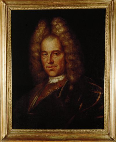 Komponisten Johann Joseph Fux, malet ... (maleri på lærred) af Nikolaus Buck