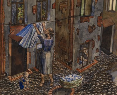 Gammel gårdhave, 1930 af Nikolay Ivanovich Evgrafov