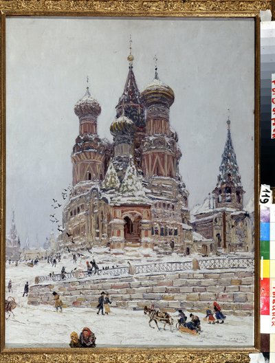 ""Den Røde Plads i Moskva med udsigt over Skt. Basilius