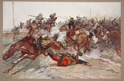 Slaget ved Wafangou af Nikolai Semyonovich Samokish