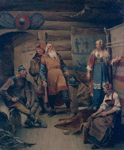 Forslagsbud fra Harald Hårfagre til Gyda af Nils Bergslien