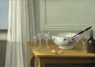 Stilleben med en Punch Bowl af Nils Schillmark