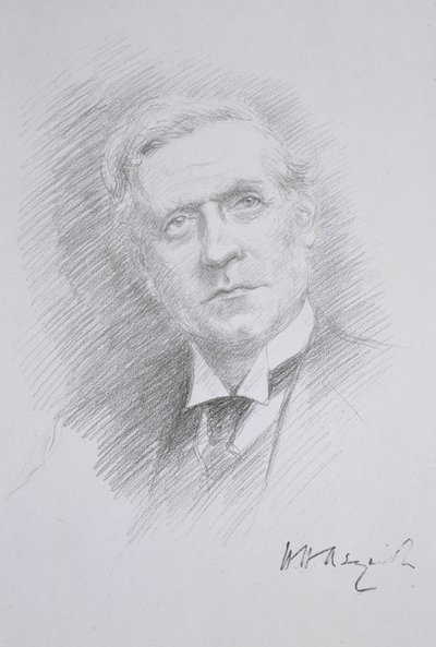 Portræt af Herbert Henry Asquith (1881-1947), fra et album på Entente Cordiale, 1909 af Noel Dorville