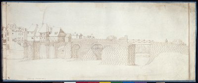 Panorama of Charenton (pen og blæk på papir) af Noel Gasselin